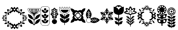 DB Nordic Noel Florals Font UPPERCASE