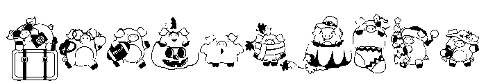 DB Piggy Polies Calendar Font OTHER CHARS
