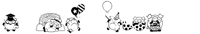 DB Piggy Polies Calendar Font OTHER CHARS