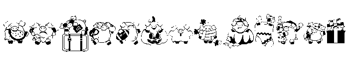 DB Piggy Polies Calendar Font UPPERCASE