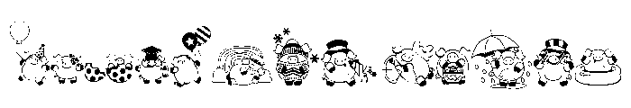 DB Piggy Polies Calendar FONT