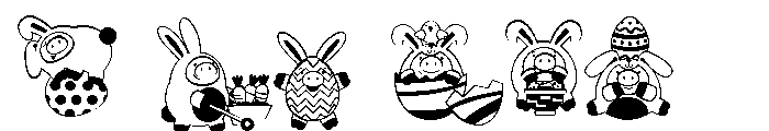 DB Piggy Polies Easter Font OTHER CHARS