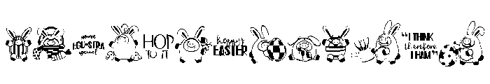 DB Piggy Polies Easter Font LOWERCASE
