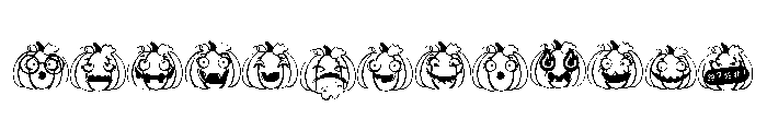 DB Pumpkin Peeps Emojis Font LOWERCASE