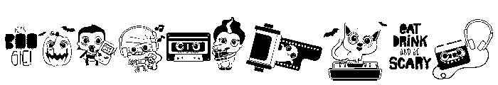 DB Retro Halloween Too Font OTHER CHARS