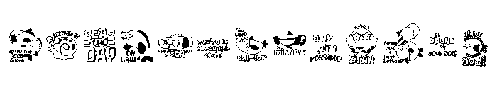 DB Scrubbies Puns Font UPPERCASE