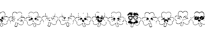 DB Shamrock Shake Emojis Font LOWERCASE