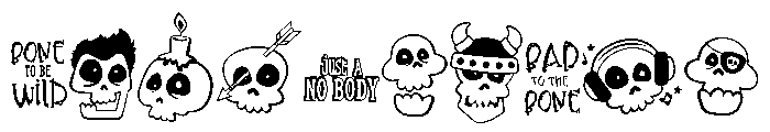 DB Skulltivating Font OTHER CHARS