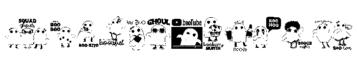 DB Something Ghostly Puns Font UPPERCASE