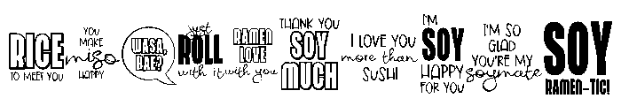 DB Soy Awesome Font OTHER CHARS