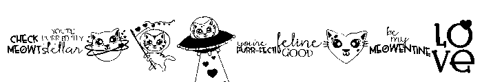 DB Space Cats Love Font OTHER CHARS