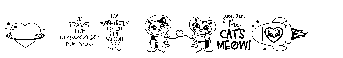 DB Space Cats Love Font OTHER CHARS