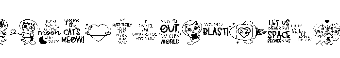 DB Space Cats Love FONT