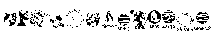 DB Space Cats Font LOWERCASE