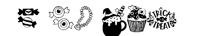 DB Spooky Cute Sweets Font OTHER CHARS