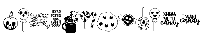 DB Spooky Cute Sweets Font LOWERCASE