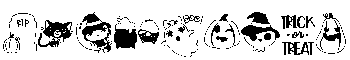DB Spooky Cute Font OTHER CHARS
