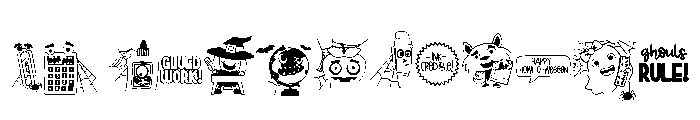 DB Spooky School Font UPPERCASE