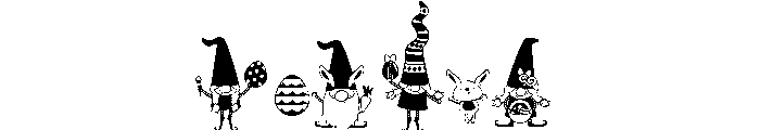 DB Spring Gnomes Easter Font OTHER CHARS