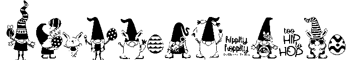 DB Spring Gnomes Easter Font UPPERCASE