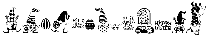 DB Spring Gnomes Easter Font UPPERCASE