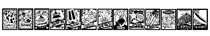 DB Summer Seed Packs Font UPPERCASE