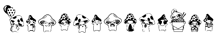 DB Toadstool Tales Emojis Font UPPERCASE