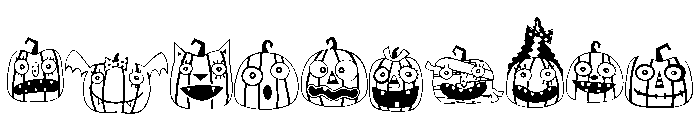 DB Trick or Treat Pumpkins Font OTHER CHARS