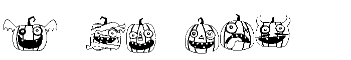 DB Trick or Treat Pumpkins Font OTHER CHARS