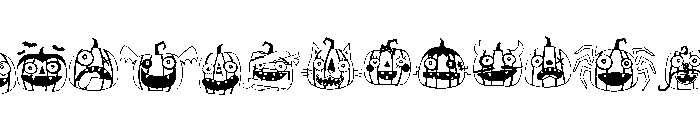 DB Trick or Treat Pumpkins Font UPPERCASE