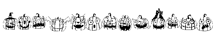 DB Trick or Treat Pumpkins Font LOWERCASE
