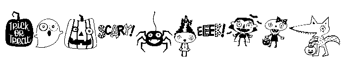 DB Trick or Treat Font OTHER CHARS