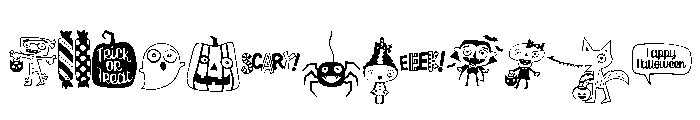 DB Trick or Treat Font UPPERCASE