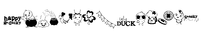 DB What's Quack-A-Lackin Lucky Font UPPERCASE