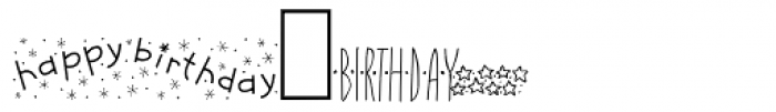 DB Borders Bday Font OTHER CHARS