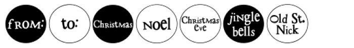 DB Circles - Christmas Font UPPERCASE