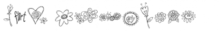 DB Girly Flowers Font LOWERCASE
