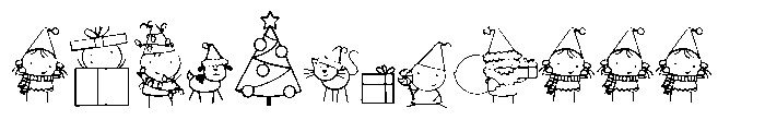 DB Stickies Christmas Font LOWERCASE