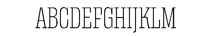 DBClaridaySlab Extralight Font UPPERCASE