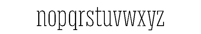 DBClaridaySlab Extralight Font LOWERCASE