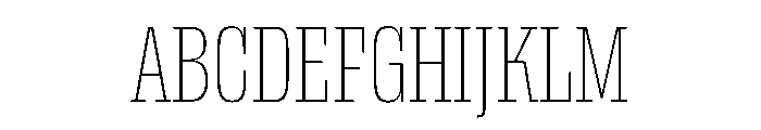 DBClaridaySlab Thin Font UPPERCASE
