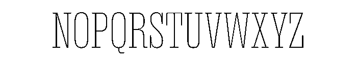DBClaridaySlab Thin Font UPPERCASE