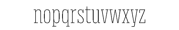 DBClaridaySlab Thin Font LOWERCASE