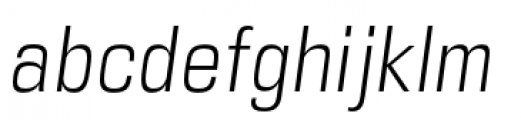 DDT Condensed Light Italic Font LOWERCASE