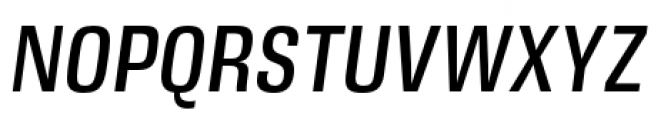 DDT Condensed Regular Italic Font UPPERCASE