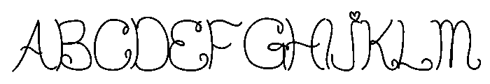 DDHearts Font UPPERCASE