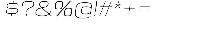 DDT Extended Extralight Italic Font OTHER CHARS
