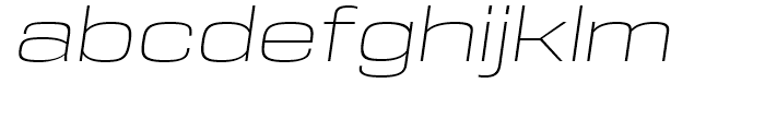 DDT Extended Extralight Italic Font LOWERCASE