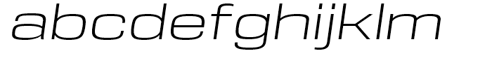 DDT Extended Light Italic Font LOWERCASE