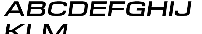 DDT Extended Semibold Italic Font UPPERCASE